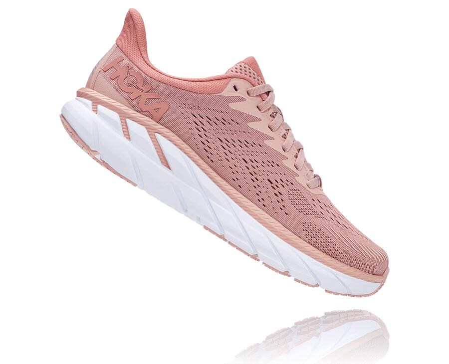 Hoka One One Koşu Ayakkabısı Kadın Pembe - Clifton 7 - PV7291603